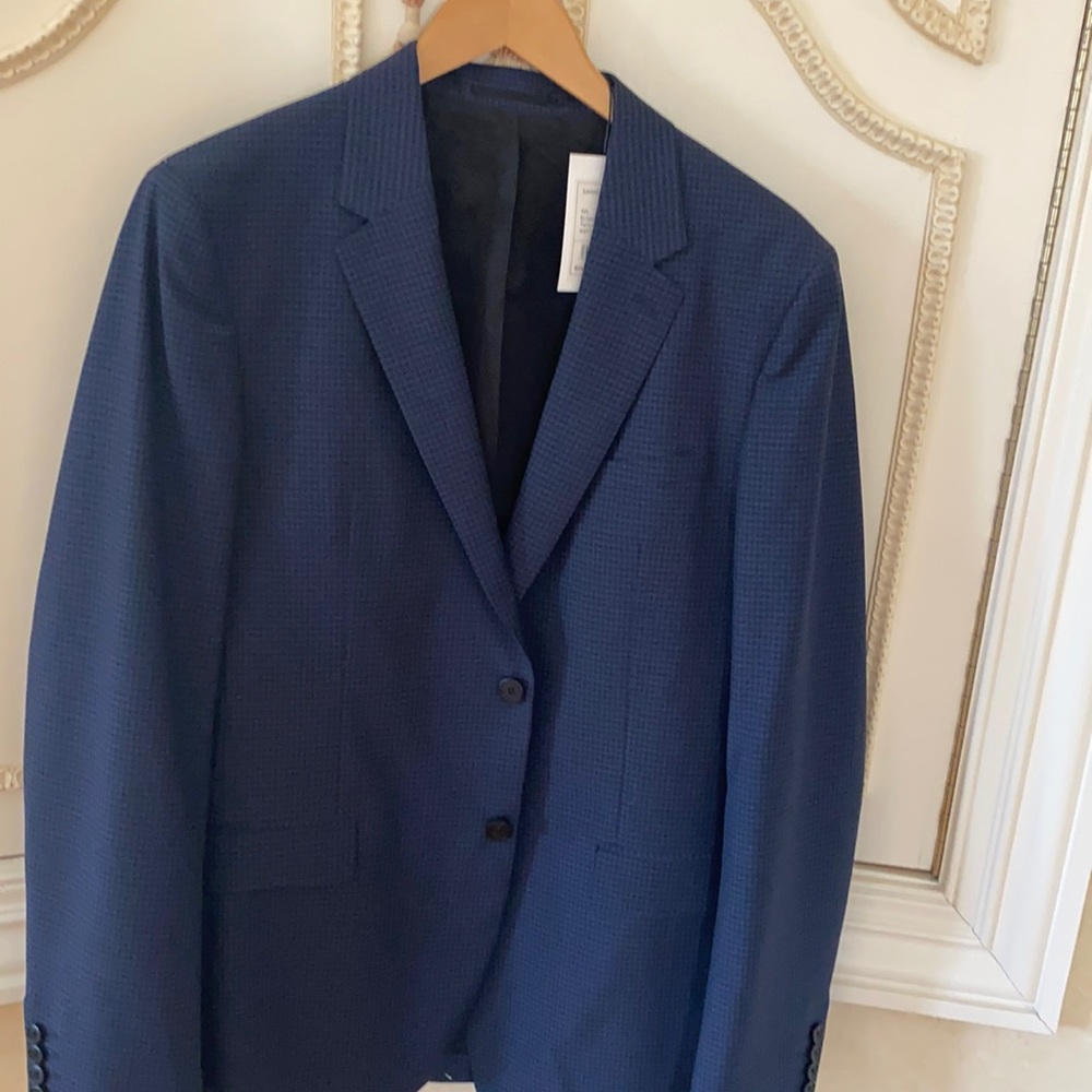 Brand new long theory jacket black and navy